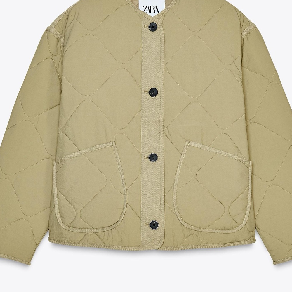 ZARA Quilted Tan Jacket